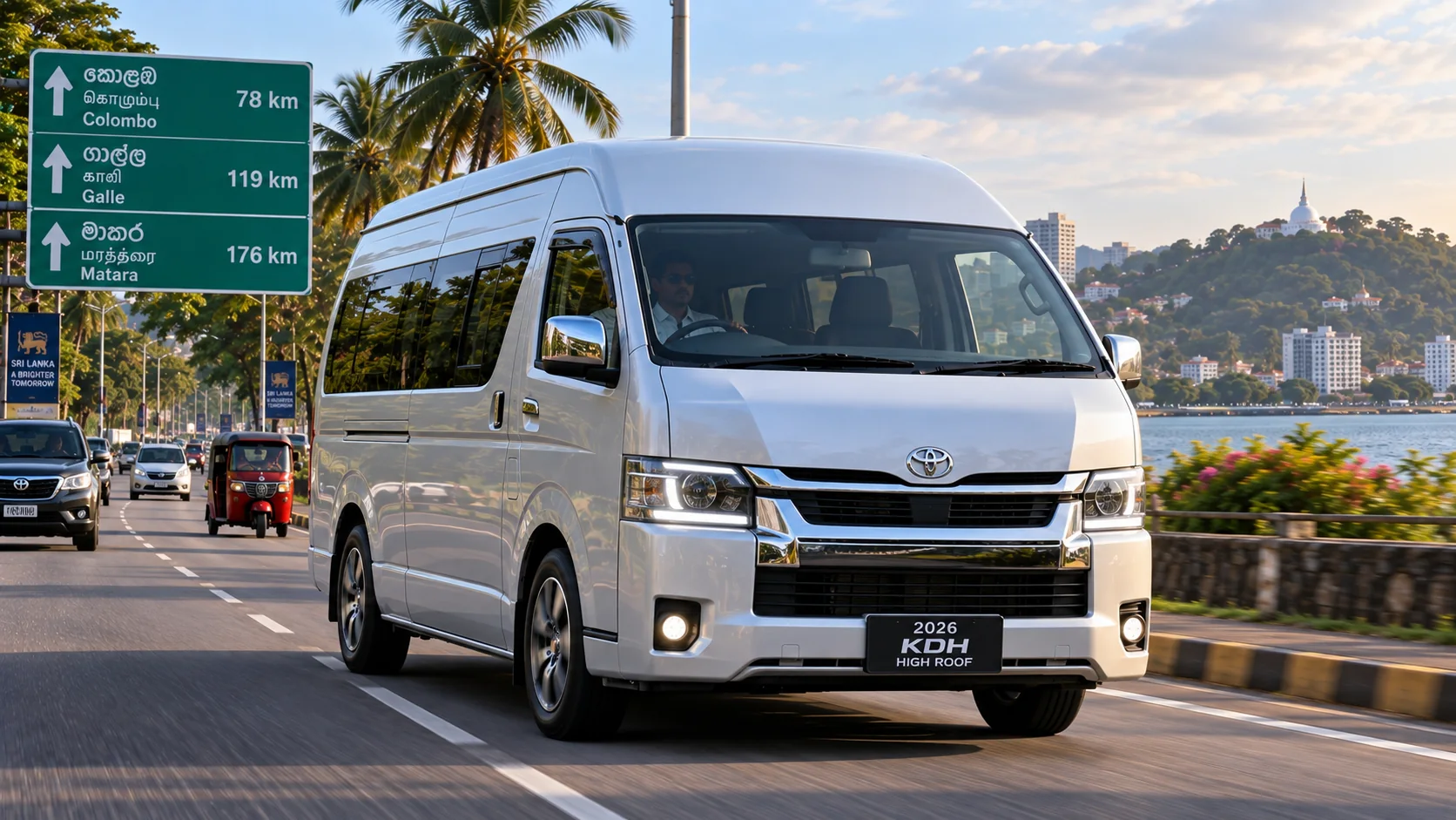 Toyota KDH high-roof van in Sri Lanka